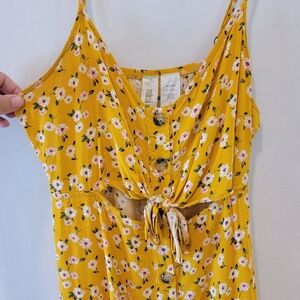 Mimi Chica Yellow Floral Midi Dress